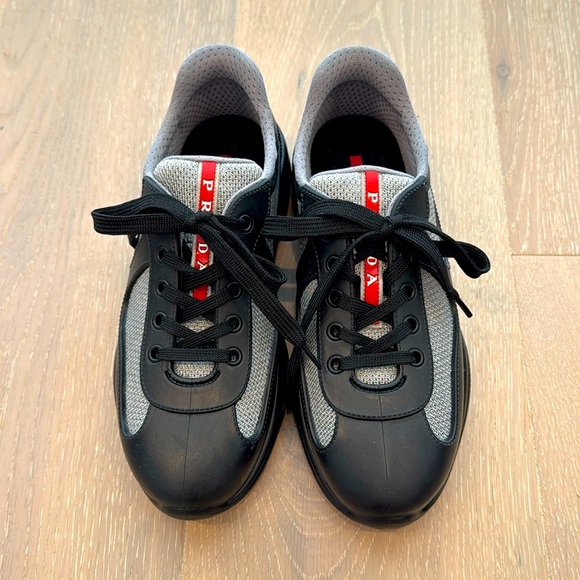 Prada America's Cup Soft rubber and bike fabric sneakers. Size37 made in Italy. - Picture 1 of 5